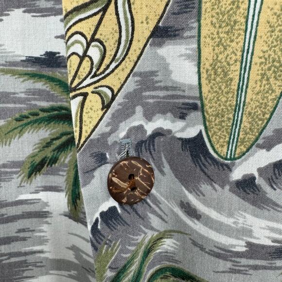 Royal Creations Hawaii Surf Hibiscus Button Down Shirt XXL Short Sleeve Aloha - Picture 10 of 12